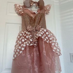 Mine Mouse Rose Gold Adult Costume with ears